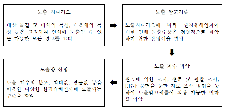 노출평가의 일반적인 절차