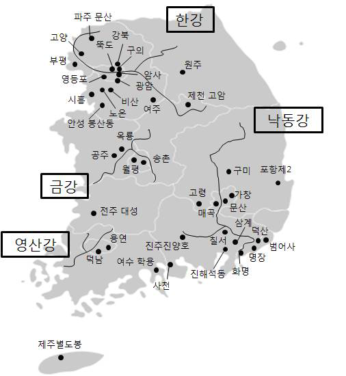 Surveyed water purification plant location