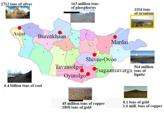 몽골의 광물 매장량 현황