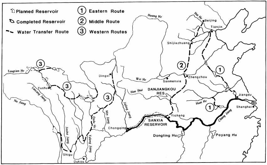 중국의 유역간 물 이동 계획