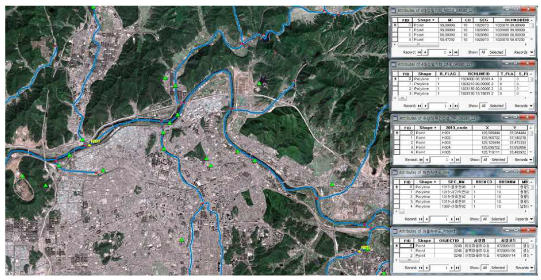 GIS DB - 위성영상 중첩 후