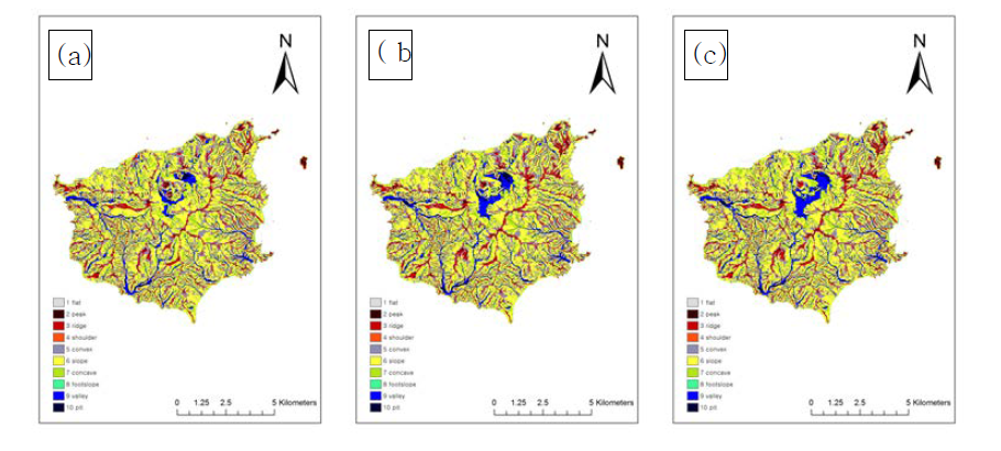 Landform classification of Ulleungdo using Geomorphons