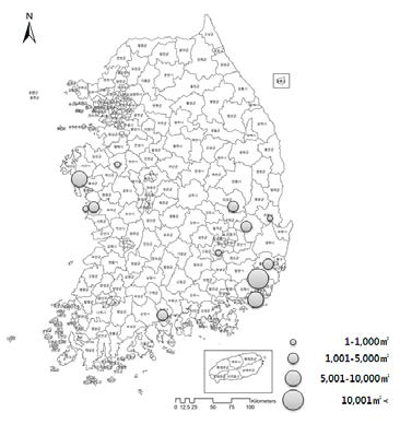 가시상추 조사지점