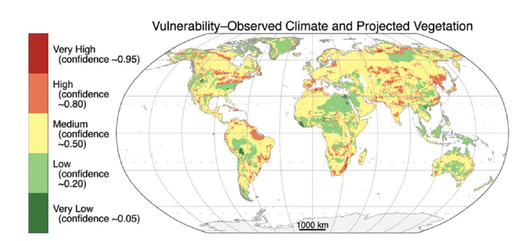 IPCC 기준에 따른 생물군계 취약성 평가