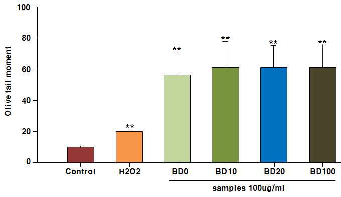 DNA breakage in CHO-K1 cells exposed to the soluble organic extract (SOE) of PM2.5 by using by the comet assay