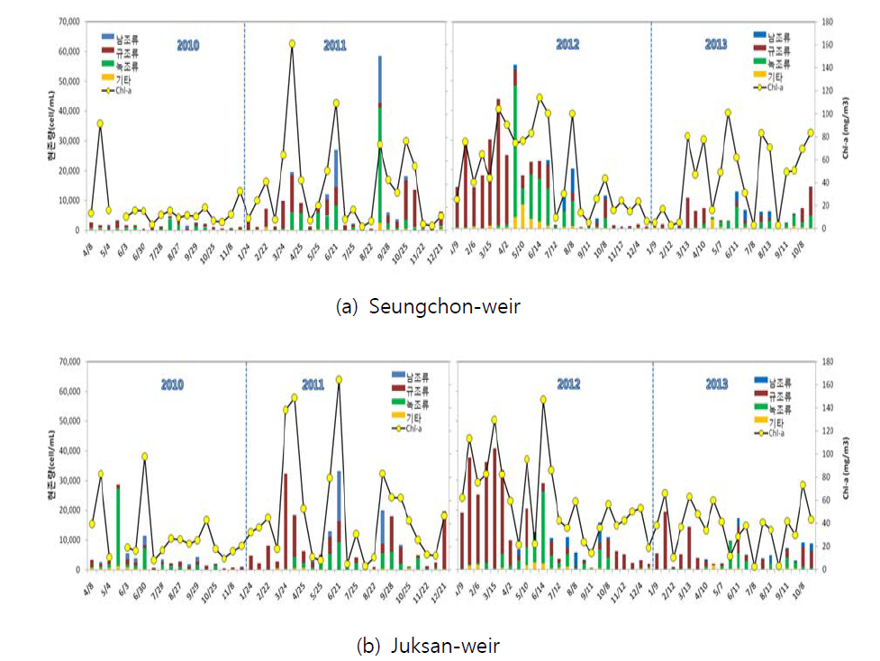 Variation of phytoplankton community and Chl-a.