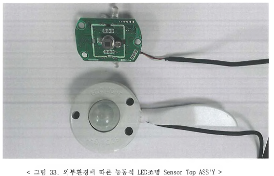 외부환경에 따른 능동적 LED조명 Sensor Top ASS’Y >