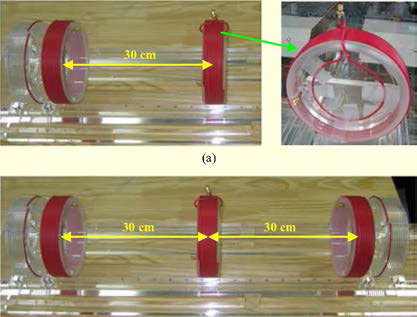 Photographs of system for charging-zone experiment