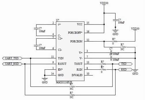 OBD 정보 송신용 센서노드 회로도(구동부)