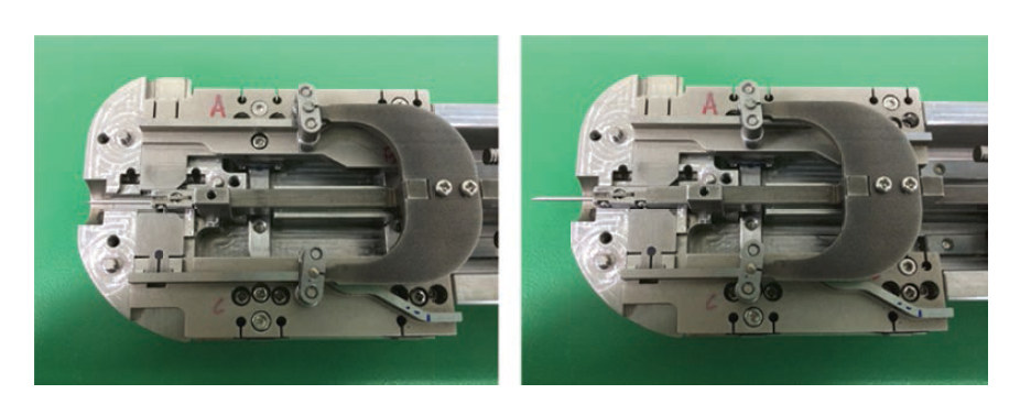 바늘그리퍼 및 바늘의 이동