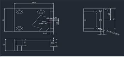 AWG 및 Cylindrical lens 실장을 위한 Fixture 설계도