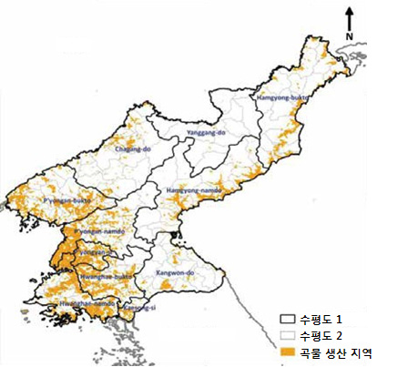 북한의 곡물 생산 지역