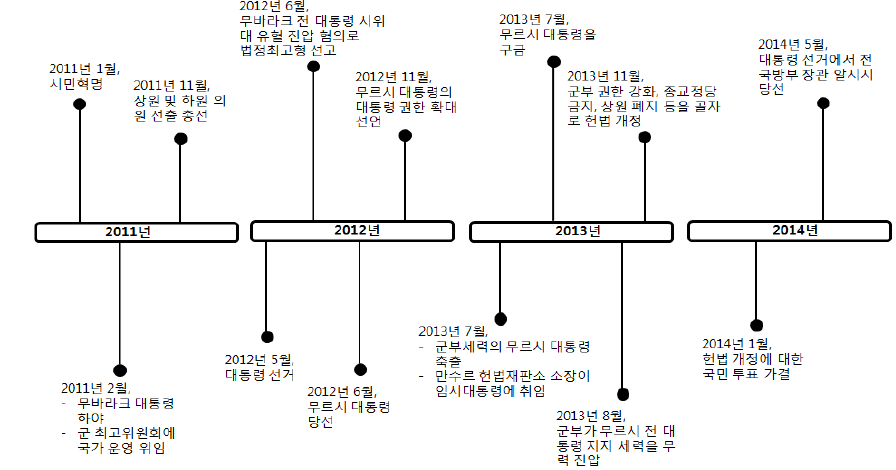 시민혁명 이후 이집트 정치 동향