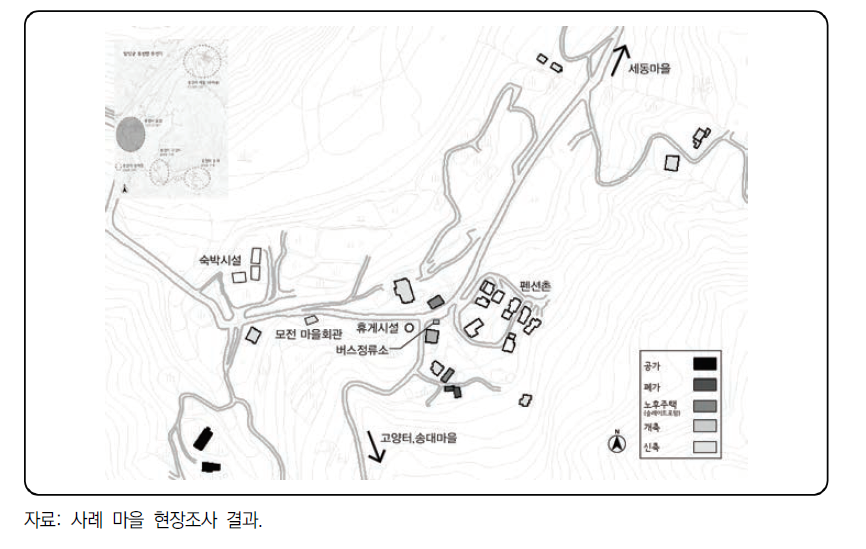 자연마을별 주택 분포(송전리_모전마을)