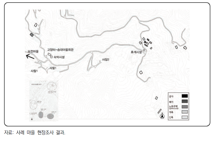 자연마을별 주택 분포(송전리_송대마을)