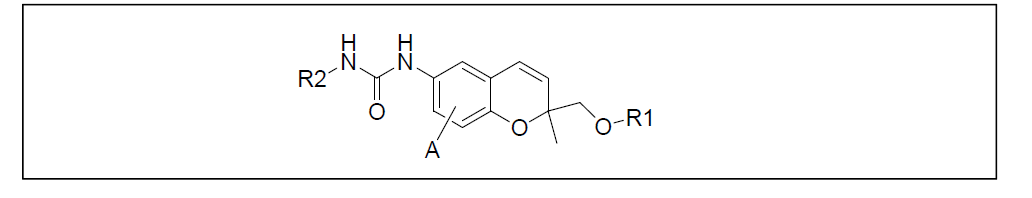 제1~2차년도 개발한 NF-ĸB 저해 벤조피란계 약물성 유효물질의 화학 구조식