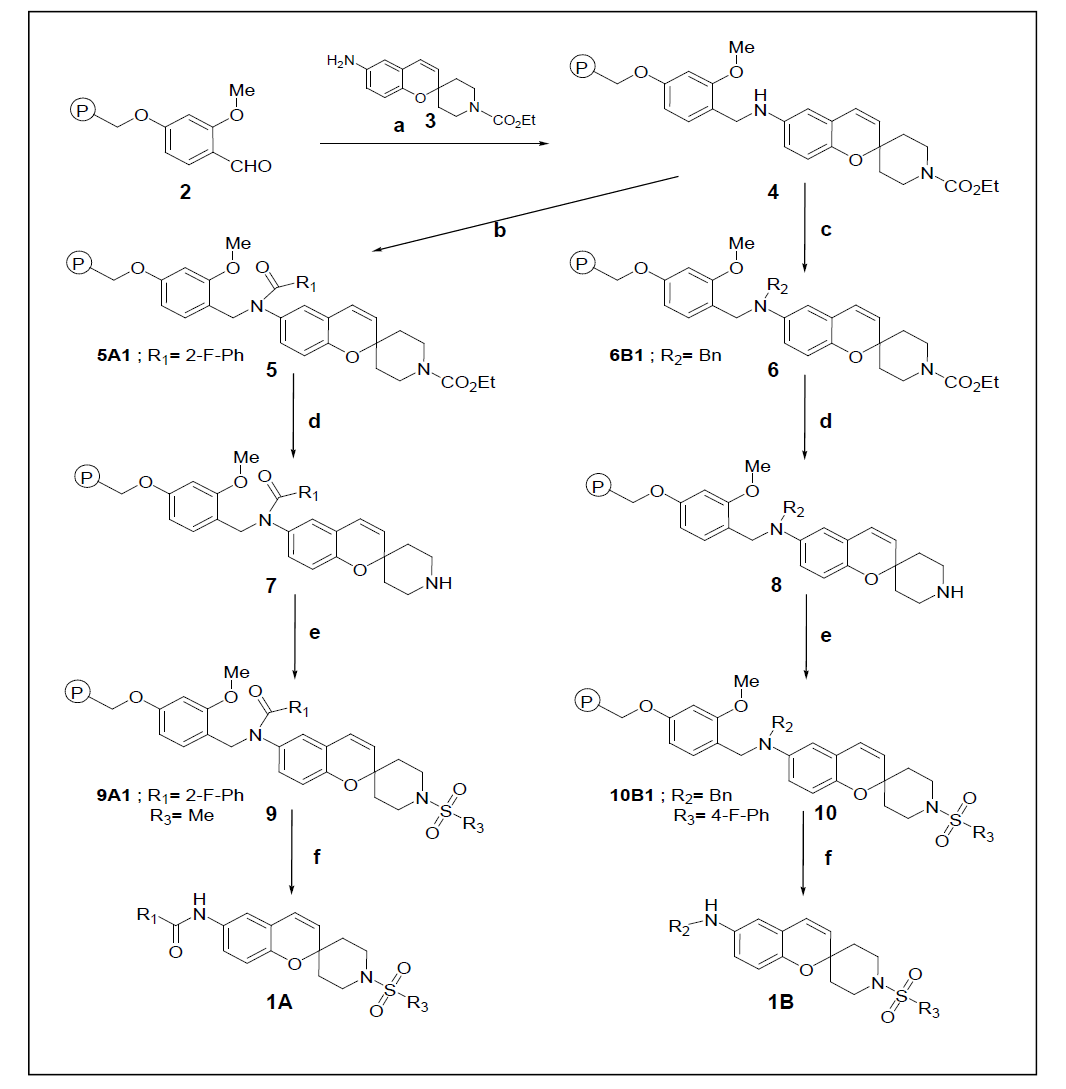 제2차년도 개발한 6-amino-benzopyrane core skeleton 구조 설계 및 합성법 개발을 통한 최적화 라이브럴리 50종 합성 (Bull. Chem. Kor. Soc., 2012, 33, 128 게제)