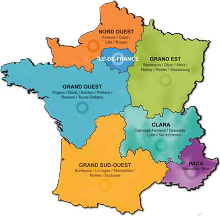 프랑스 지역별 Canceropoles