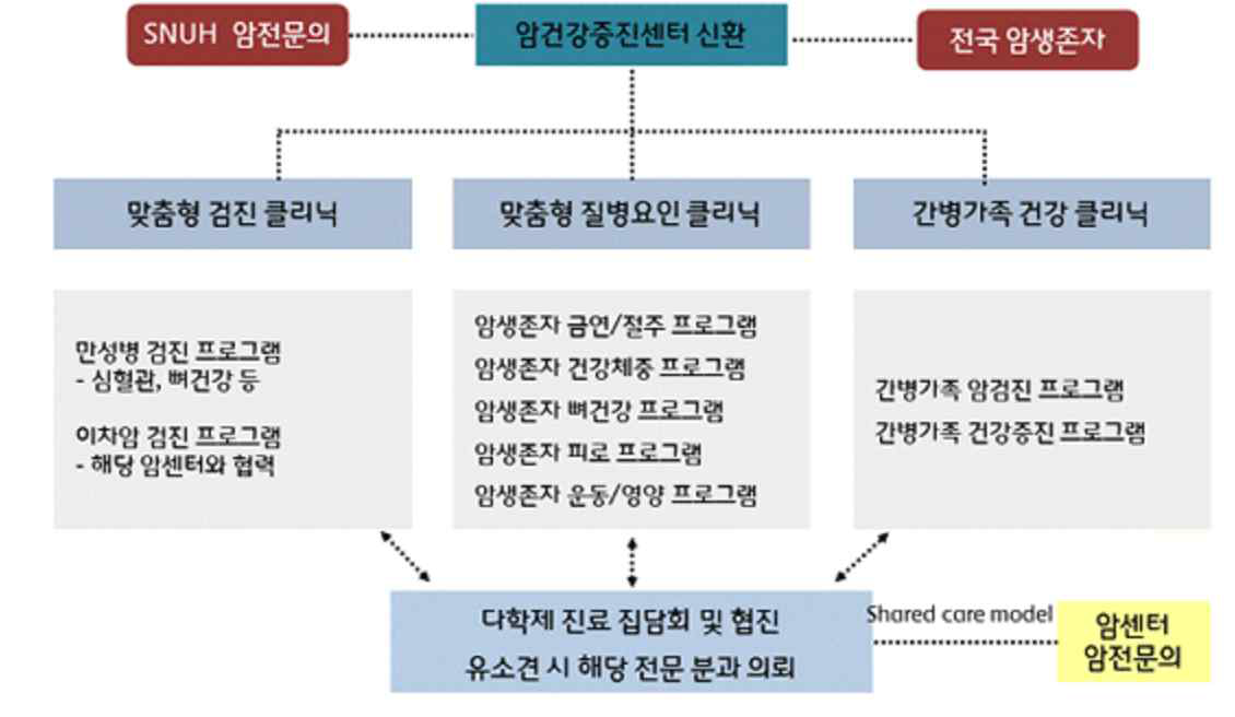 서울대학교 암병원의 암건강증진센터 서비스모형