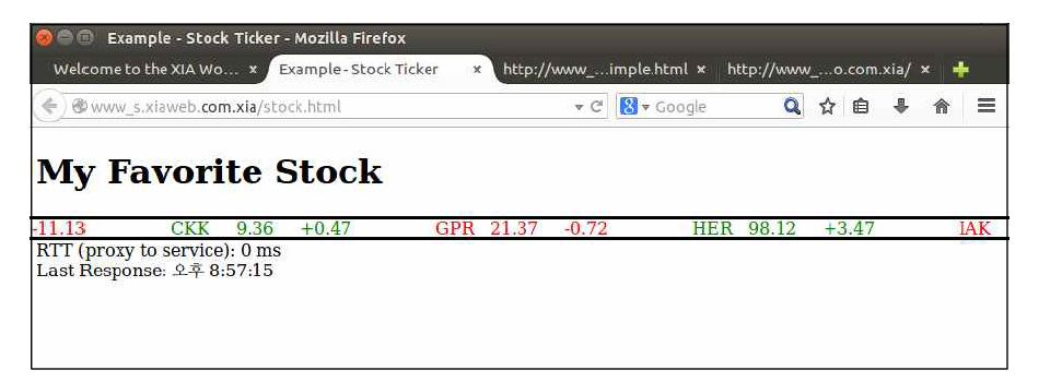 Stock ticker 서비스