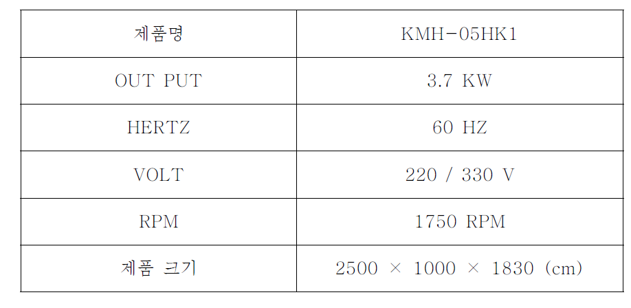 교반기 사양