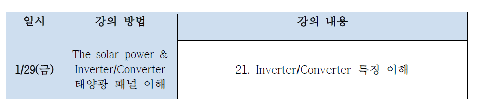 전기전자의 이해II 강의 구성 5