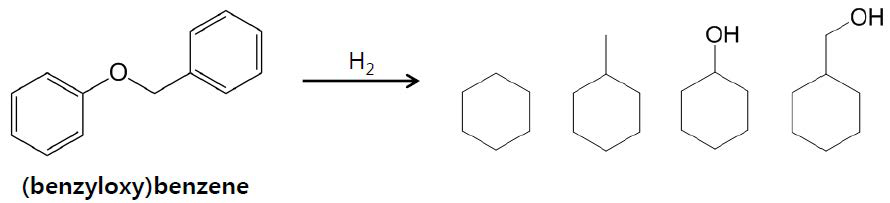 벤질옥시벤젠의 수첨탈산소 반응