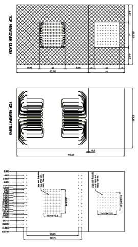 64 픽셀급 감마선 영상센서용 세라믹 기판 layer 1