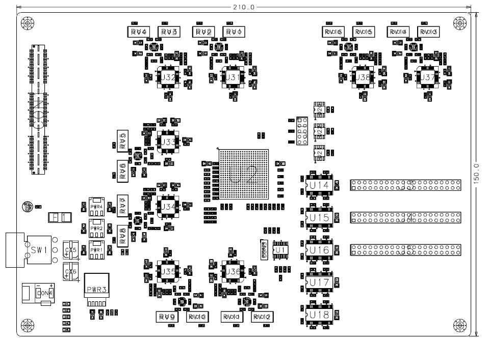 설계된 Board의 layout