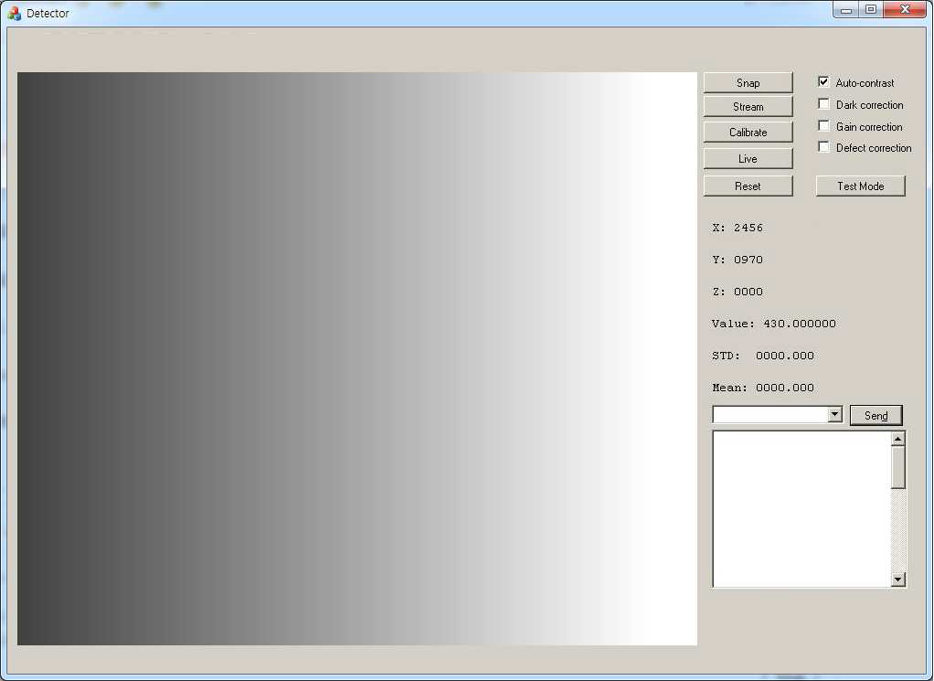 GUI X-ray Detector Main화면