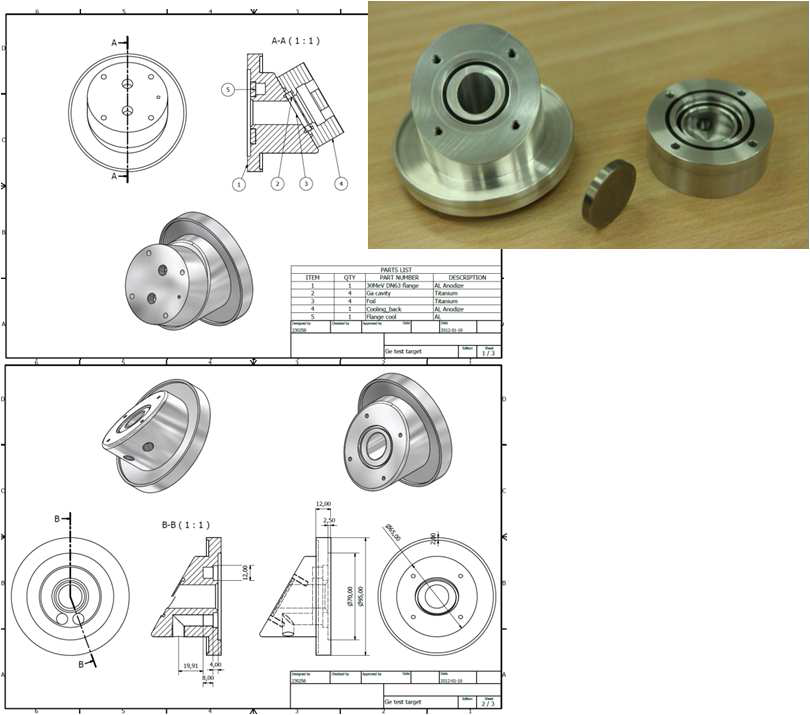 Test target for 30 MeV proton irradiation design criteria