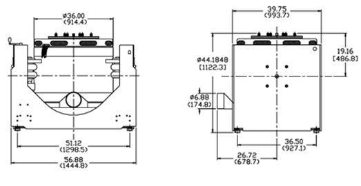 External shape of shaker 1216VH