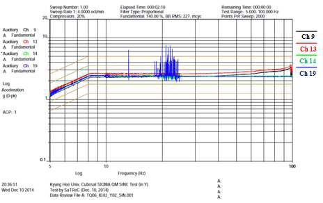 Sine vibration test (Y axis)