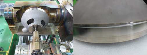 base plate와 dome 전자빔 용접 접합