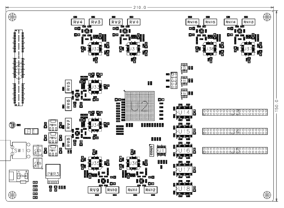 설계된 Board의 layout