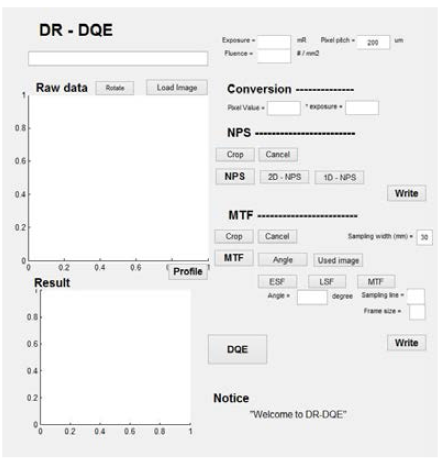 NPS, DQE 측정용 GUI Program