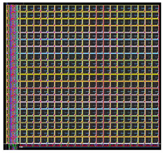 테스트에 사용된 소형 Pixel array in XCIS 1.5