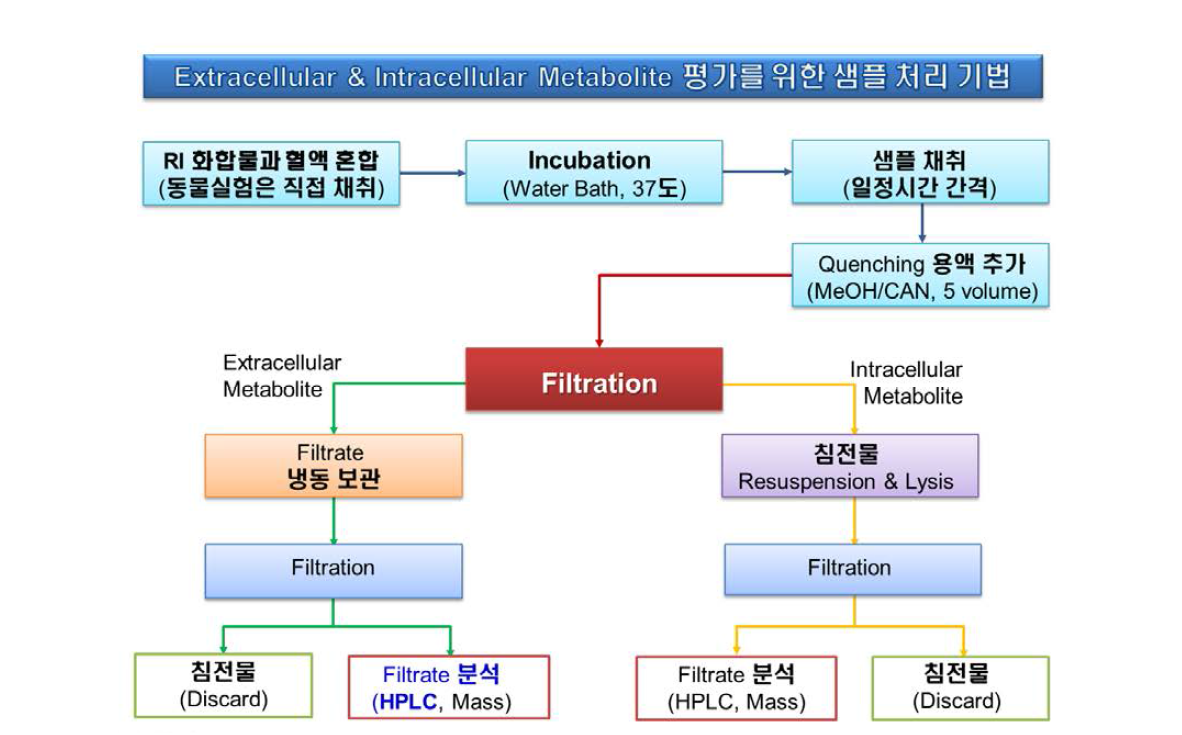 방사성표지화합물의 대사체 평가를 위한 절차