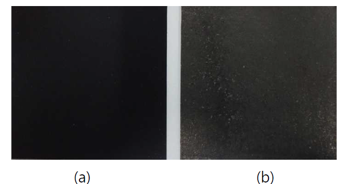 Pt loaded carbon papers (GDLs) with 5 cm×5 cm size; (a) Pt/C electrode prepared by spray deposition method as a anode, (b) Pt/C electrode prepared by electrophoresis deposition method as a cathode.