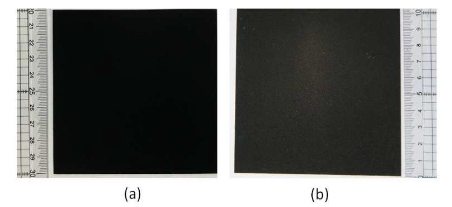 (a) large size carbon black electrode before EPD and (b) large size Pt/C