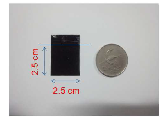 Carbon black coated electrode with size of 2.5 cm × 2.5 cm.
