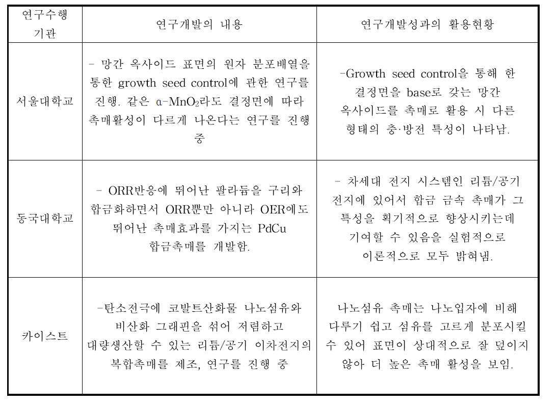 국내 연구 개발 현황