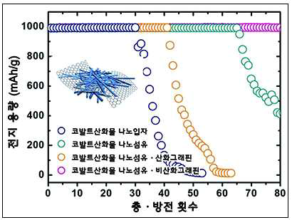 코발트 산화물의 형태와 그래핀 추가에 따른 충·방전 특성