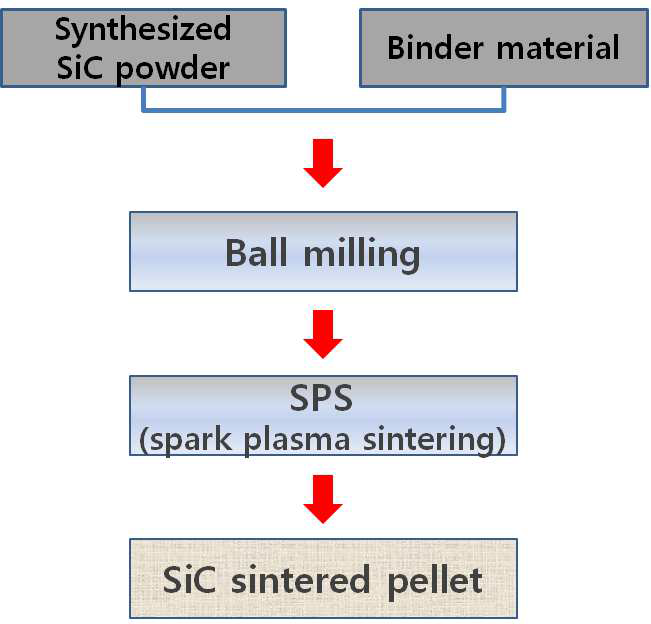 SiC sintering process by SPS.