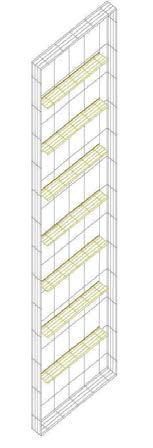 Numerical model of fined PCM container