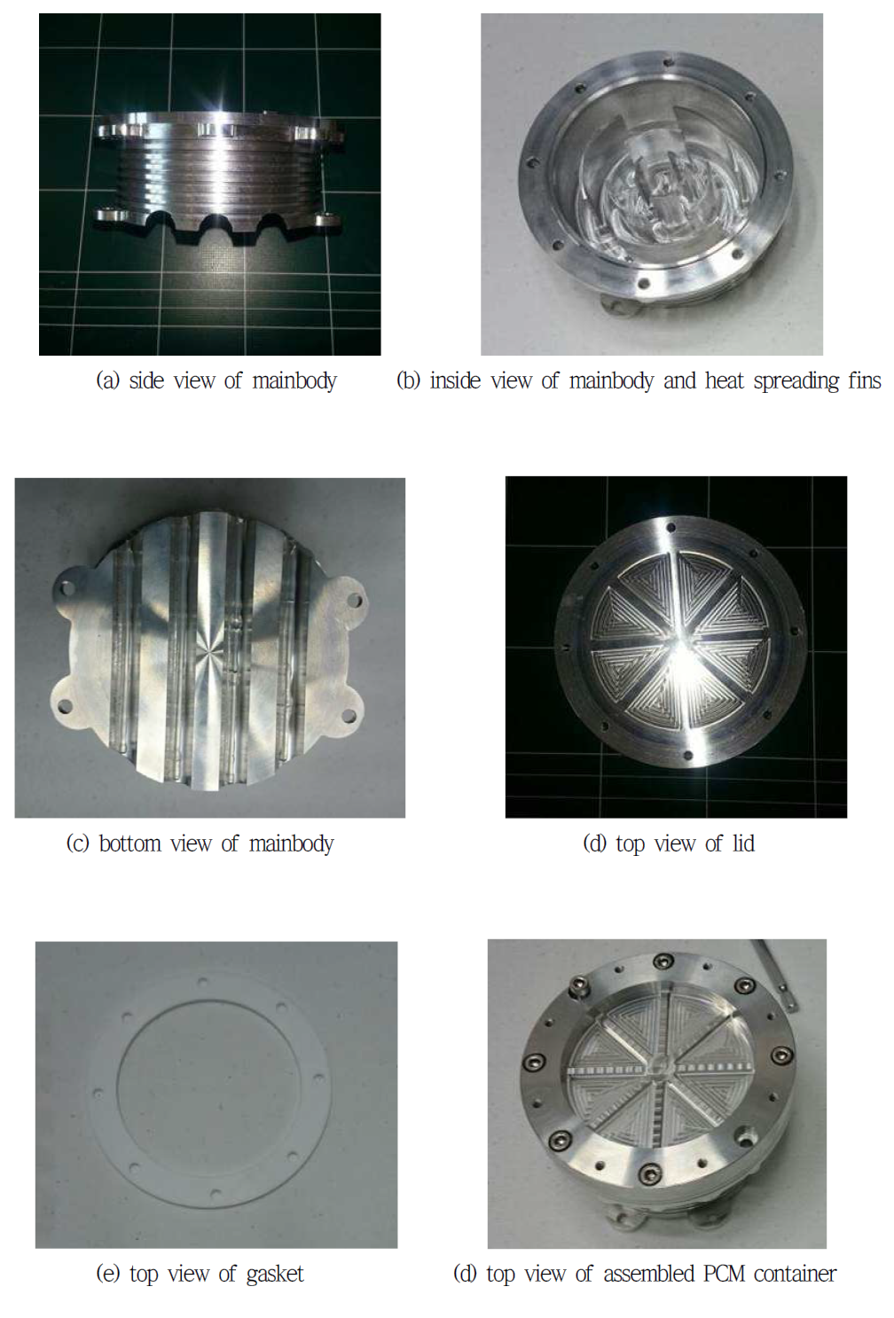 Assembly parts of the PCM container for QM