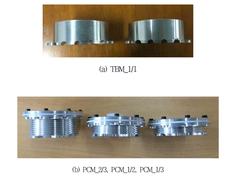 TBM and PCM containers for various sizes