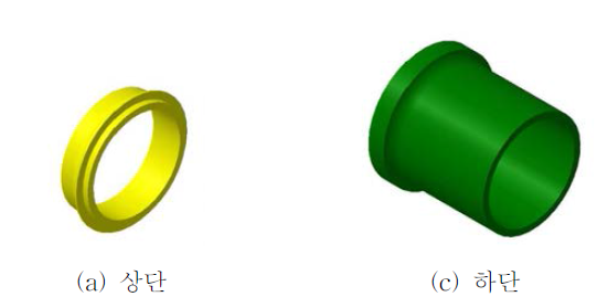 상단/하단 촉매대 추력실 등각투영모델