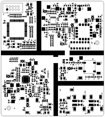 국부발진부 하부 PCB 배치도