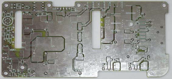 제작된 전원반 PCB 상부 형상